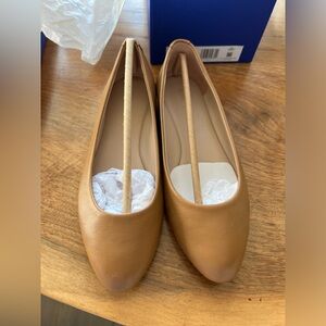 Stuart Weitzman ballerina flats in almond
